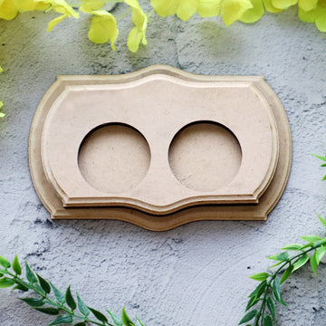 Hand Carved T Light Candle Holder Victorian Two Slot A